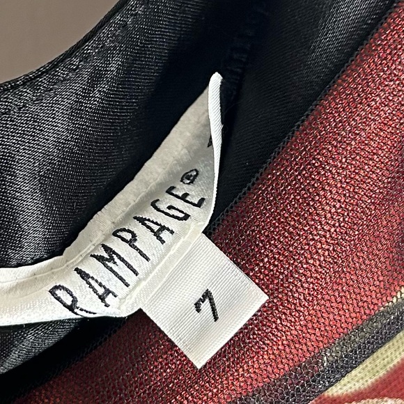 Rampage 90s Y2k Floral Print Sheer Overlay Maxi Dress Whimsigoth - Picture 8 of 9